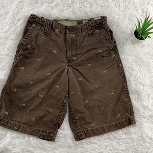 Boy's Old Navy Brown Animal Print Shorts (10) BL02